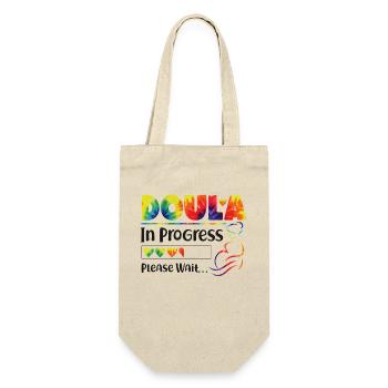 Doula Birth Worker Student Doula - Geschenkbeutel für Flaschen - Natur - Vorne