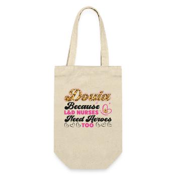 Doula Birth Worker Doula Because - Geschenkbeutel für Flaschen - Natur - Vorne