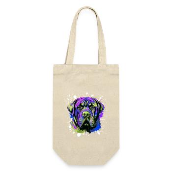 Mastiff Dog Head Portrait Colorful - Gift Bag for Bottles - nature - Front