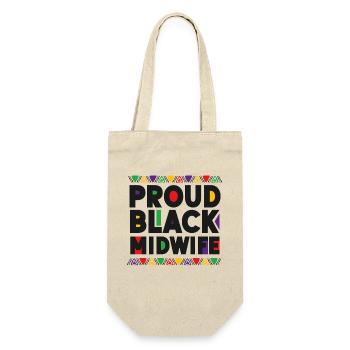 Nurse Midwife Birth Worker Proud - Geschenkbeutel für Flaschen - Natur - Vorne