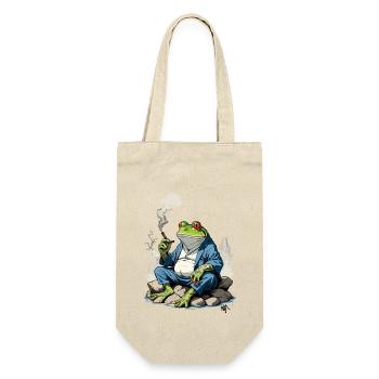 Yokai Frog Kanji Japan Retro Streetwear - Gift Bag for Bottles - nature - Front