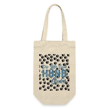 Qui va avec le chien. Propriétaire de chien.chien. - Sac à bouteille - nature - Devant