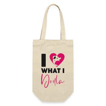 Doula accoucheuse coeur que j’aime - Sac à bouteille - nature - Devant