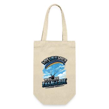 Fallschirmspringen Parachute Skydiving Paraglider - Geschenkbeutel für Flaschen - Natur - Vorne