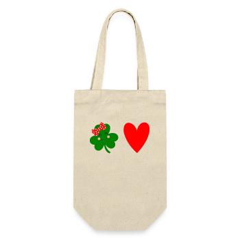Accessoires de la Saint-Patrick Irlande Shamrock décoration - Sac à bouteille - nature - Devant