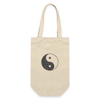 Zeichen Yin and Yang Symbol Gleichgewicht - Geschenkbeutel für Flaschen - Natur - Vorne