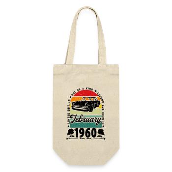 Anniversaire février 1960, Vintage février 1960. - Sac à bouteille - nature - Devant