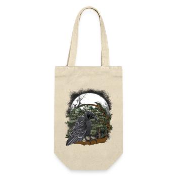 Forest Dweller, Raven, Crows, Bird, Fairy Tale, Child - Gift Bag for Bottles - nature - Front