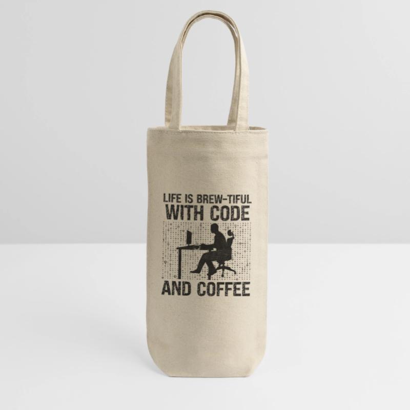 Café Codage Programmeur Codeur Développeur Nerd Coff Sac à bouteille