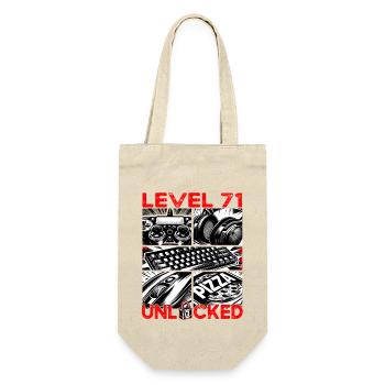 Birthday Level 71 Unlocked Gaming & Gamer - Gift Bag for Bottles - nature - Front