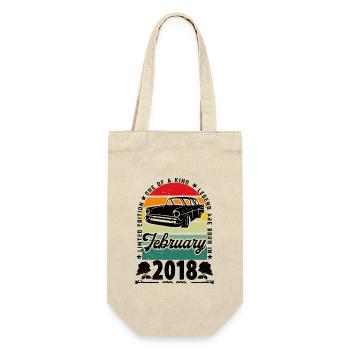 Birthday February 2018, Vintage February 2018. - Gift Bag for Bottles - nature - Front