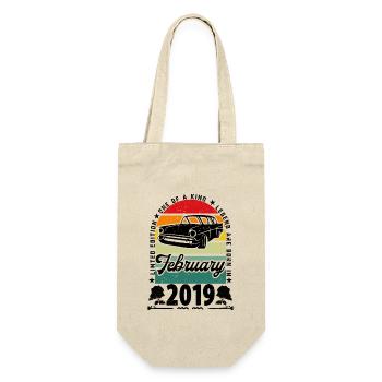 Anniversaire février 2019, Vintage février 2019. - Sac à bouteille - nature - Devant