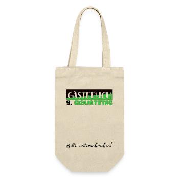 9e anniversaire cadeau filles garçons livre d’or - Sac à bouteille - nature - Devant