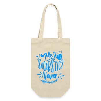 Ich? Sarkastisch? Nie! - Geschenkbeutel für Flaschen - Natur - Vorne