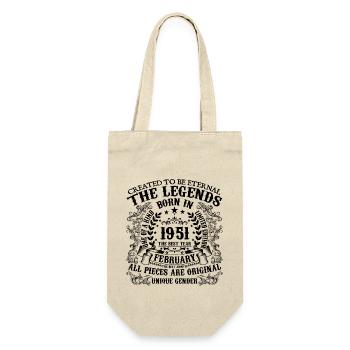 Birthday 1951 February 1951 born in February 1951 - Gift Bag for Bottles - nature - Front