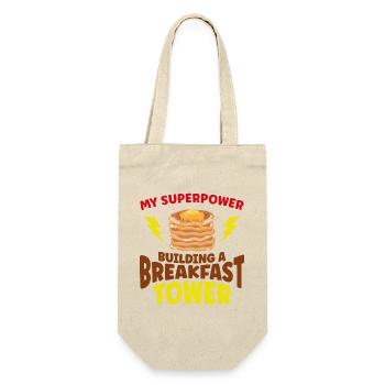 Pancake Lover Kids My Superpower - Geschenkbeutel für Flaschen - Natur - Vorne