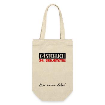 24 Birthday Gift Women's Decoration Men's Guestbook - Gift Bag for Bottles - nature - Front