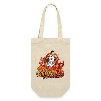 Bestien-Basketball - Geschenkbeutel für Flaschen - Natur - Vorne