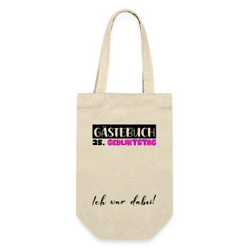 25 Cadeau D’anniversaire Décoration Femme Livre d’Or Femme - Sac à bouteille - nature - Devant