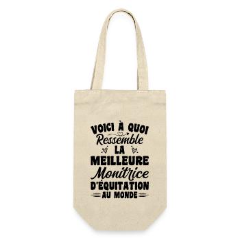 La Meilleure Monitrice D'équitation Au Monde - Sac à bouteille - nature - Devant
