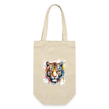 Tiger Pop Art Head - Gift Bag for Bottles - nature - Front