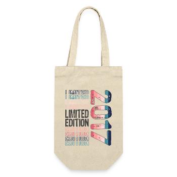 Limited Edition seit 2017 Geburtstag Vintage 2017 - Geschenkbeutel für Flaschen - Natur - Vorne