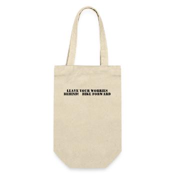 Wandern - Leave your worries behind, hike forward - Geschenkbeutel für Flaschen - Natur - Vorne