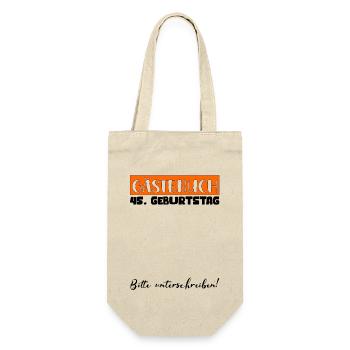 45th birthday gift women's decoration men's guest book - Gift Bag for Bottles - nature - Front