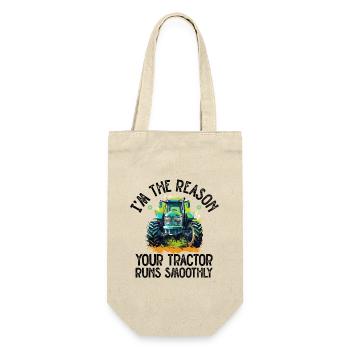 Agricultural Mechanic Funny Tractor Mechanics Farm - Gift Bag for Bottles - nature - Front