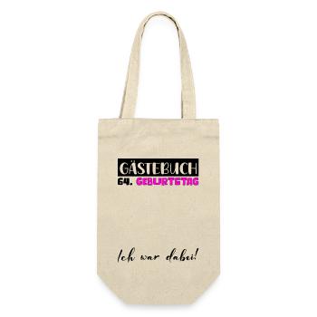 64 Cadeau D’anniversaire Décoration Femme Livre d’Or Femme - Sac à bouteille - nature - Devant