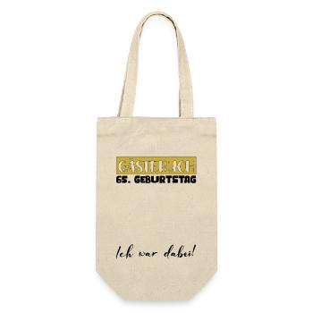 65 Birthday Gift Women's Decoration Men's Guestbook - Gift Bag for Bottles - nature - Front