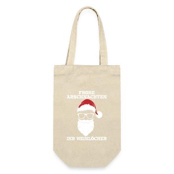 Happy ass nights you wine holes - Gift Bag for Bottles - nature - Front