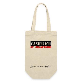 67 Cadeau D’anniversaire Décoration Femme Livre d’Or Homme - Sac à bouteille - nature - Devant