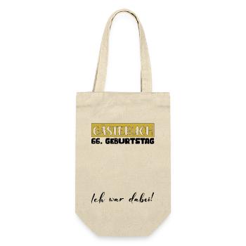 66 Birthday Gift Women's Decoration Men's Guestbook - Gift Bag for Bottles - nature - Front