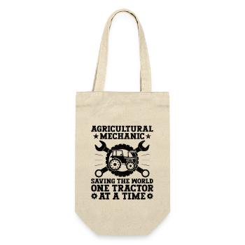 Mécanicien agricole Drôle de tracteur Mécanique Ferme - Sac à bouteille - nature - Devant