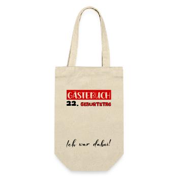 22e anniversaire cadeau filles garçons livre d’or - Sac à bouteille - nature - Devant