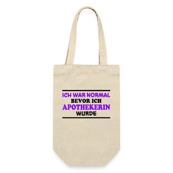 Apothekerin Spruch Apotheke Apothekerin Geschenk - Geschenkbeutel für Flaschen - Natur - Vorne
