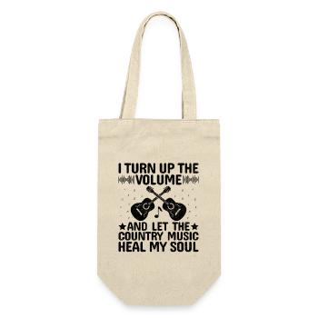 County Music Vintage Music Lover Western Country C - Gift Bag for Bottles - nature - Front