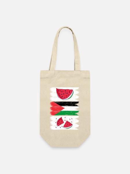 Palästina Flagge mit Wassermelone - Geschenkbeutel für Flaschen - Natur