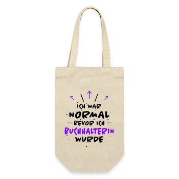 Buchhalterin Spruch Lustiges Buchhalterin Geschenk - Geschenkbeutel für Flaschen - Natur - Vorne