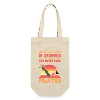 Pilates Instructor Teacher Retro - Gift Bag for Bottles - nature - Front