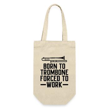 Trombonist Trombone Player Marching Band Trombone - Gift Bag for Bottles - nature - Front