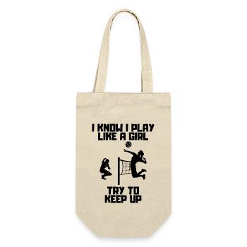 Volleyball Gift Volleyball Player Beach Volleyball - Gift Bag for Bottles - nature - Front
