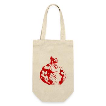 Bodybuilder Fitness Muscles Gym Bodybuilding - Gift Bag for Bottles - nature - Front