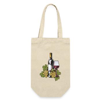 Verre à vin VinRaisins Vin - Sac à bouteille - nature - Devant