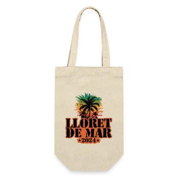Lloret De Mar 2024 Team Palmen Bunt - Geschenkbeutel für Flaschen - Natur - Vorne