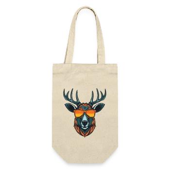 Deer Head Portrait Cool - Gift Bag for Bottles - nature - Front