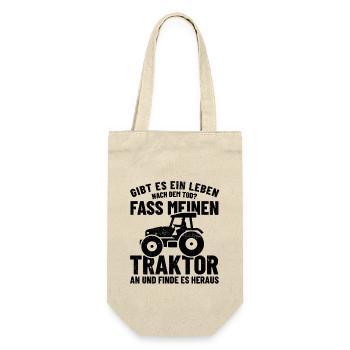 Ein Leben nach dem Tod? - Traktor anfassen - Geschenkbeutel für Flaschen - Natur - Vorne