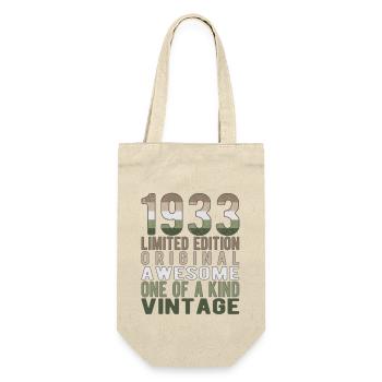 Limited Edition Since 1933 Birthday Vintage 1933 - Gift Bag for Bottles - nature - Front