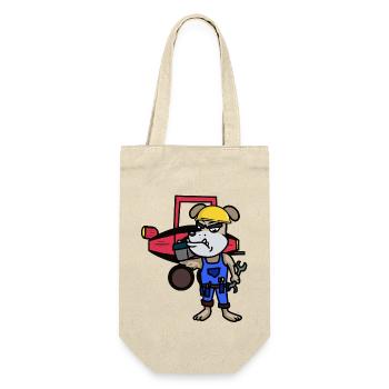 Dog Workshop Car Repair Profession Job - Gift Bag for Bottles - nature - Front